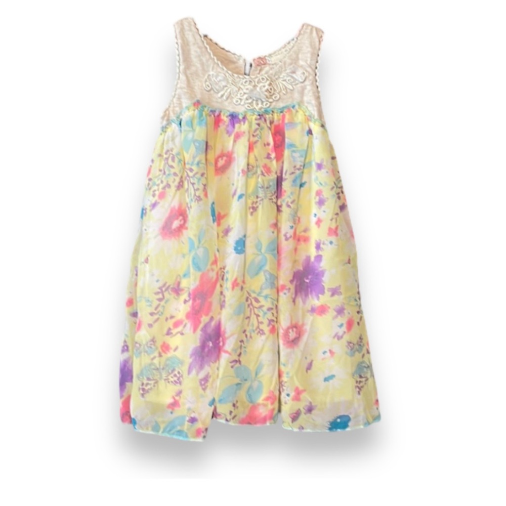 Free Planet Floral Chiffon Frilly Dress